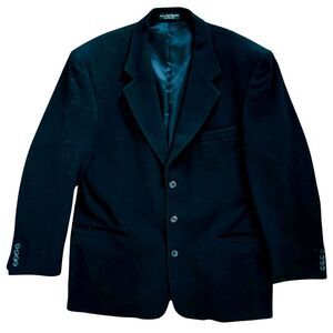 Black Cashmere Blazer Size 44 Gianfranco Ruffini Classic Preppy Coat